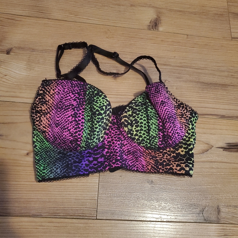 💋3/$20 Rainbow Animal Print Bra, 34B